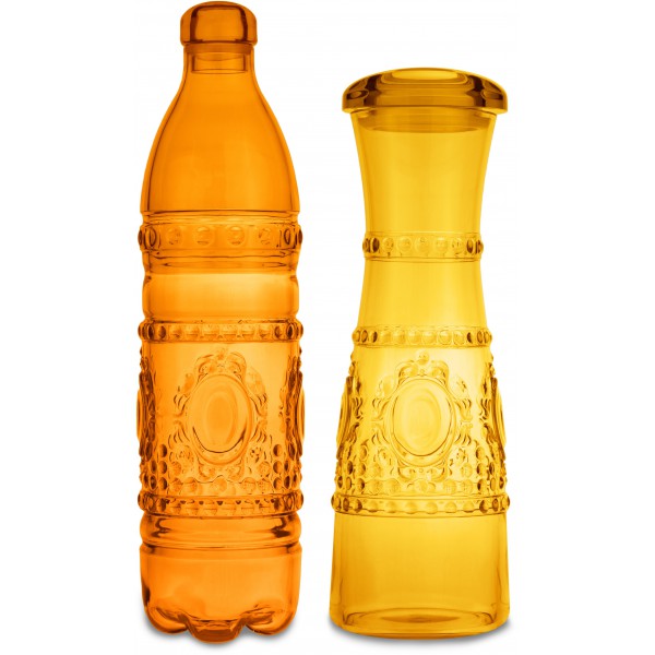 set bottiglia arancio & caraffa giallo