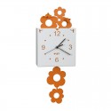 orologio ape coi fiori pendolo arancio