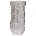 vaso in vetro diamante altezza 30cm  argento