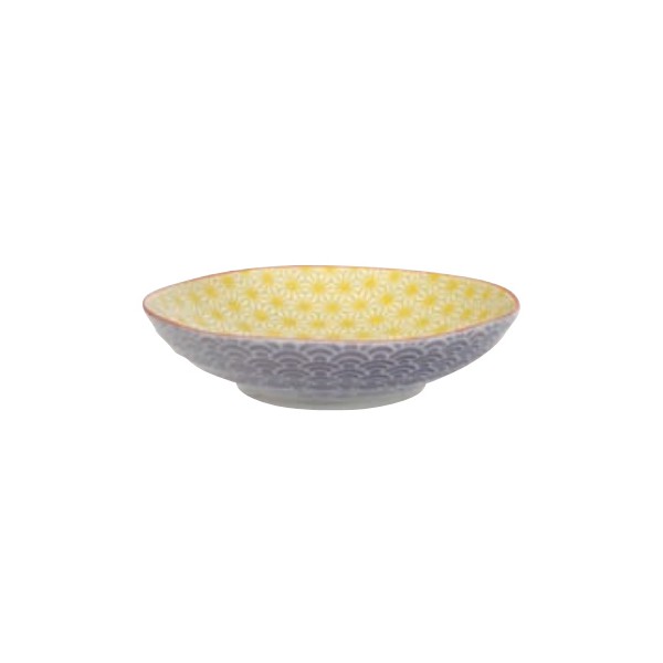 star wave piatto pasta 21x5.2cm giallo viola