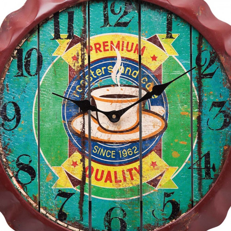 orologio da muro vintage coffee marrone