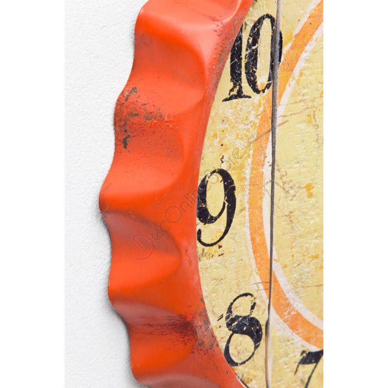 orologio da muro vintage coffee arancio