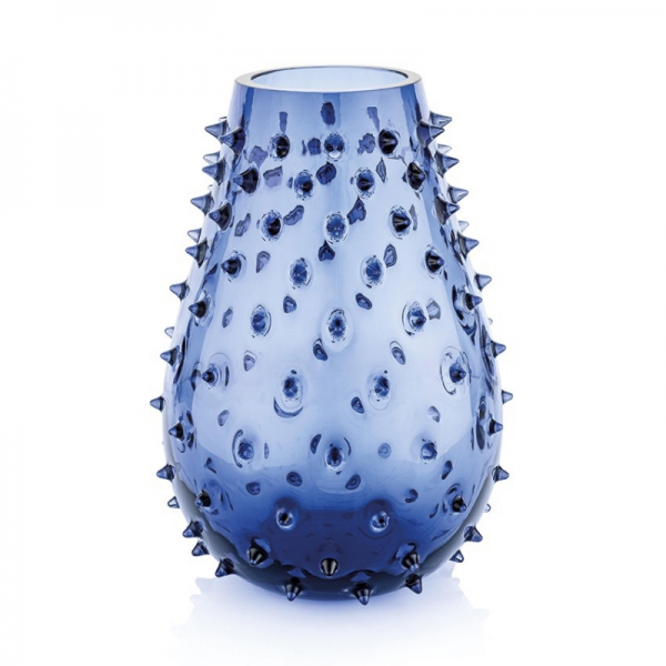 vaso blu 32cm gothic