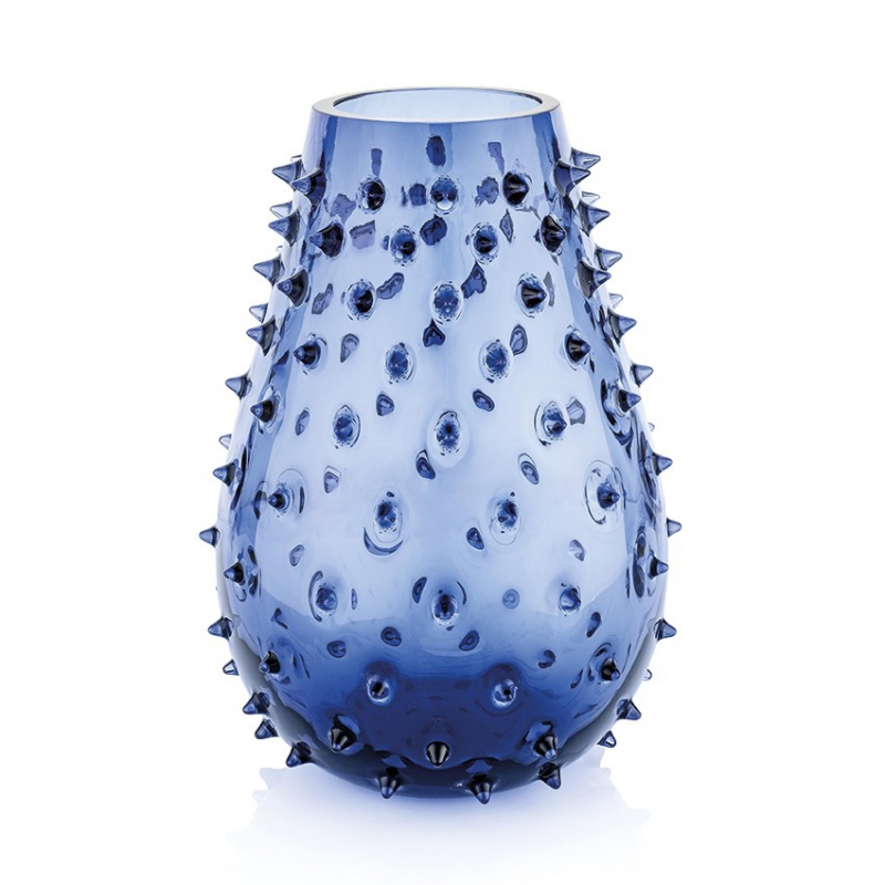 vaso blu 32cm gothic