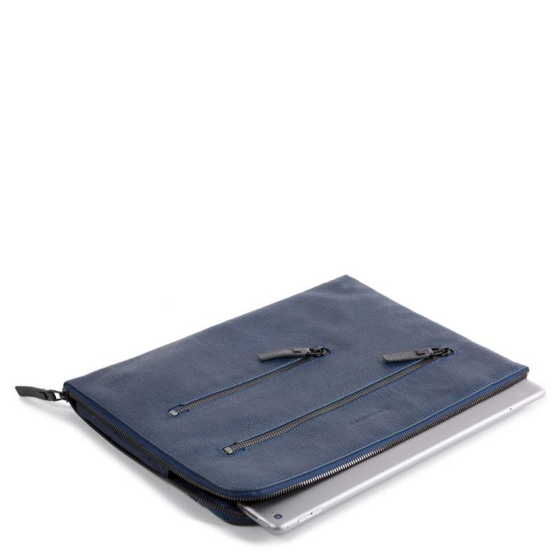 Pochette grande porta PC_iPad PRO 12,9''in pelle blu