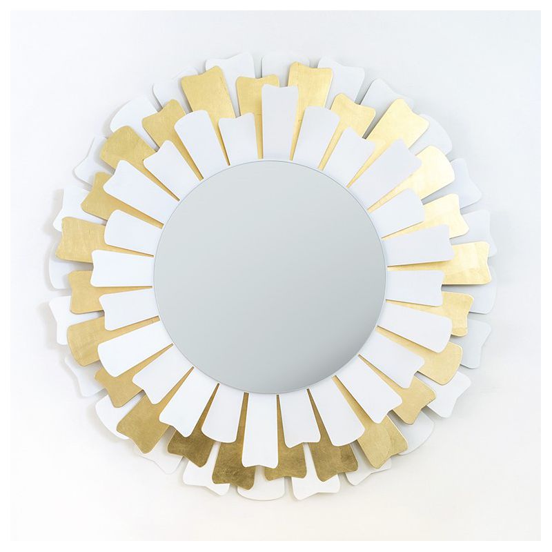 specchio lux bianco e oro