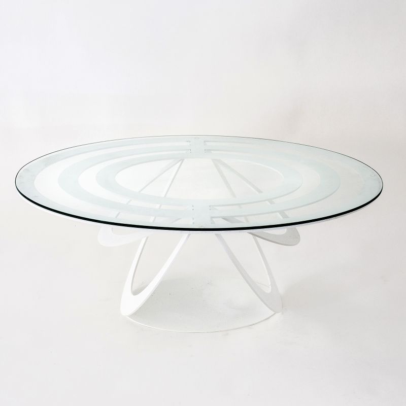 Tavolino da salotto ovale Optical 80cm
