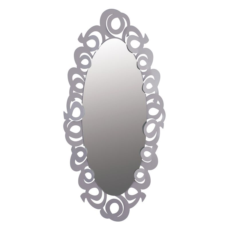 specchio nastri ovale alluminio