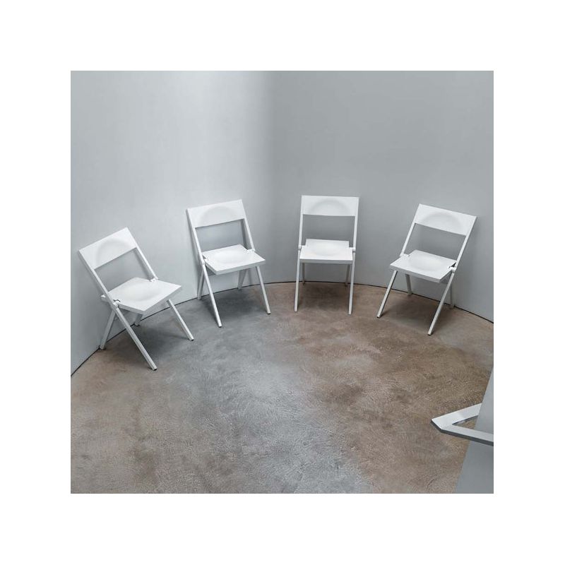 sedia bianca moderna pieghevole Piana