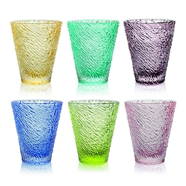 set 6 bicchieri acqua colorati