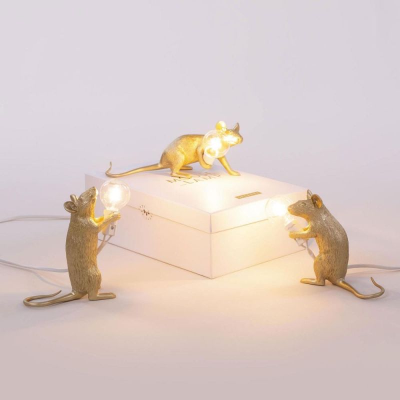 lampada topo gold mouse lamp