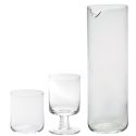 Set 12 bicchieri trasparenti con caraffa Bloom
