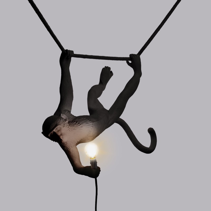 lampadario da esterno swing nero monkey lamp