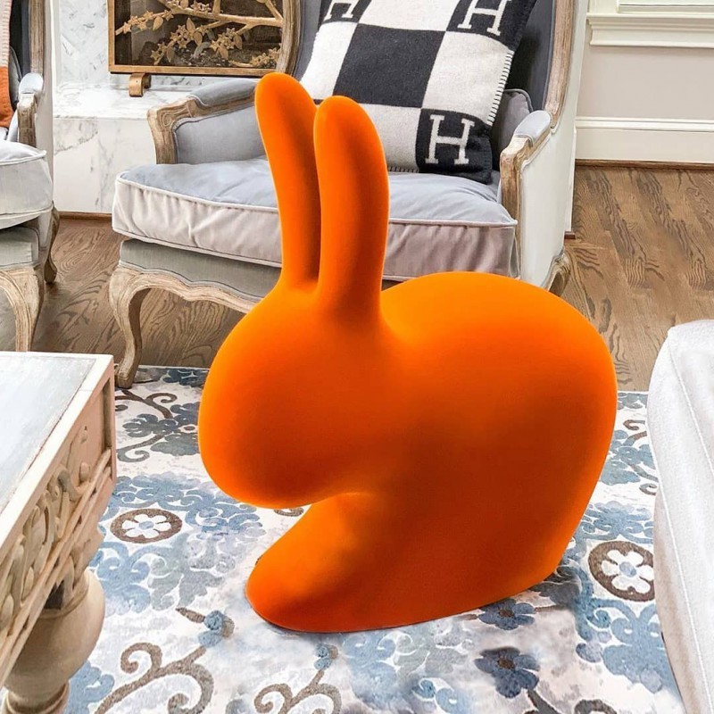 Sedia grande arancione Velvet Rabbit chair