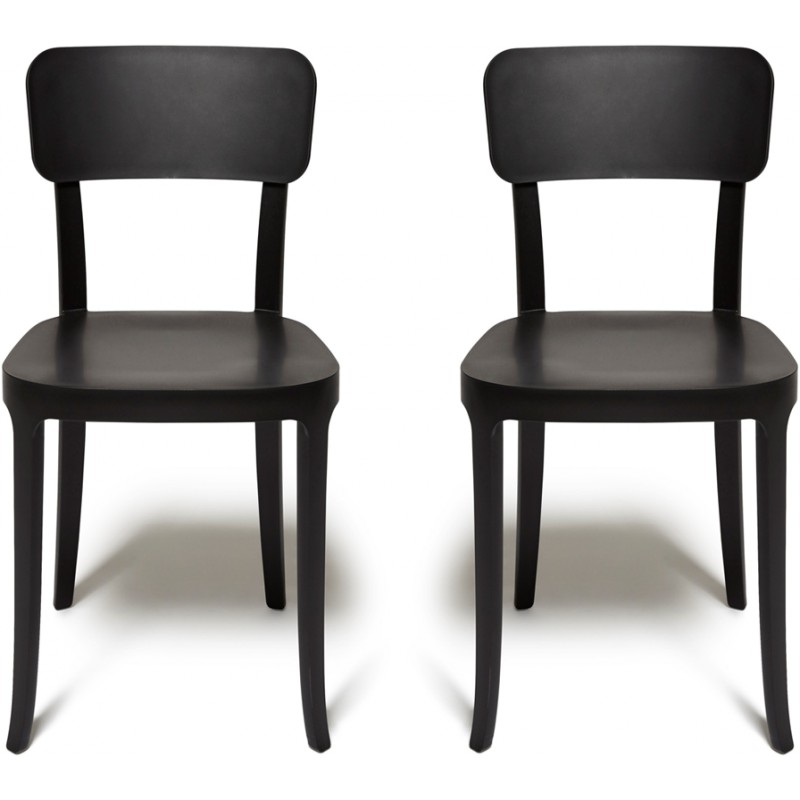 Coppia di sedie nere K. Chair