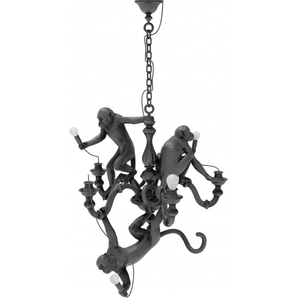Lampadario candeliere nero Monkey Lamp