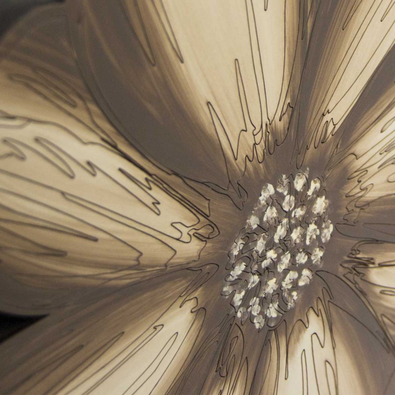 pannello intagliato decorativo fiori 150x100cm