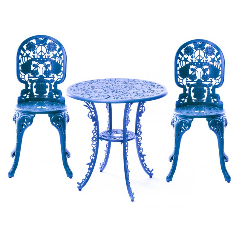 Set blu tavolino e 2 sedie industry