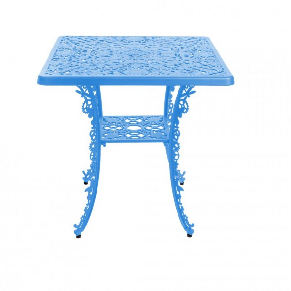 Tavolino azzurro quadrato industry collection
