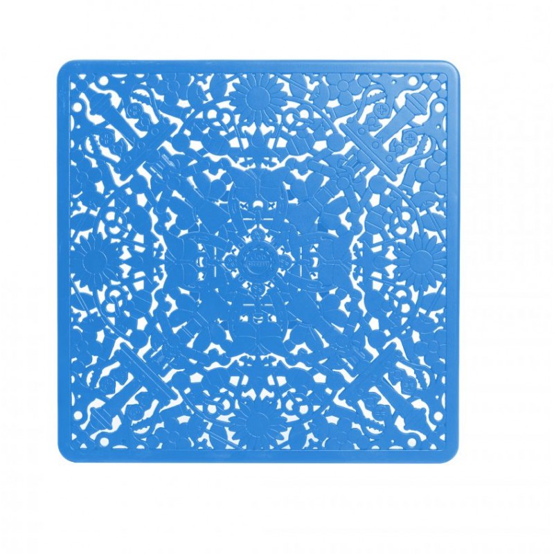 Tavolino azzurro quadrato industry collection