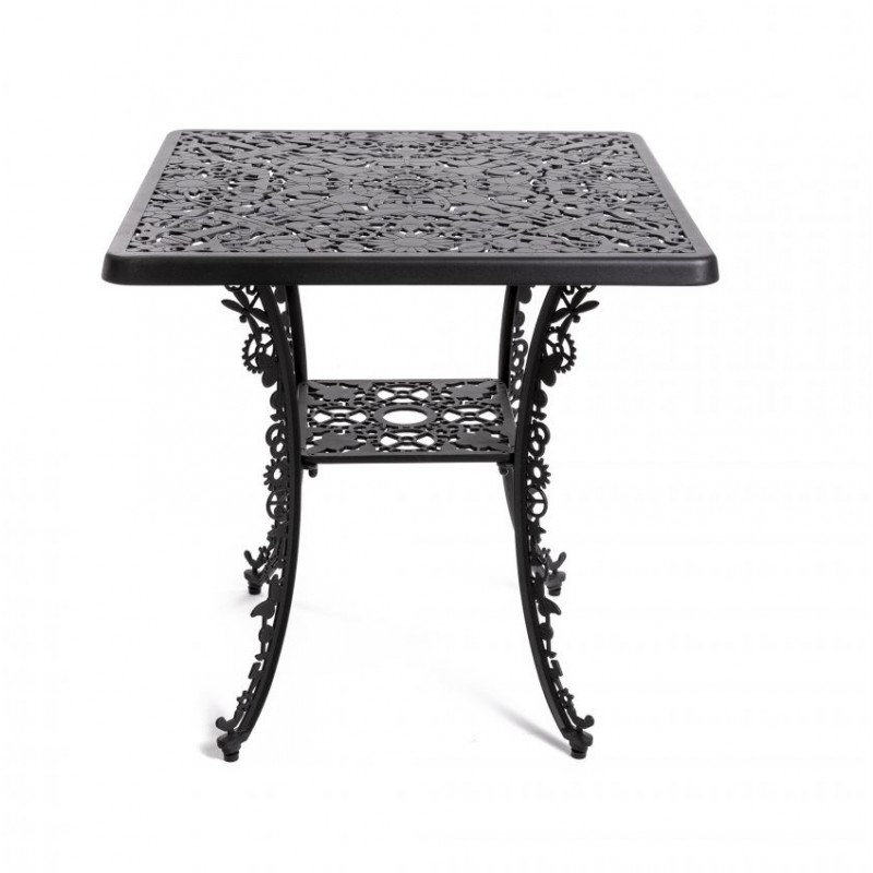 Tavolino nero quadrato industry collection