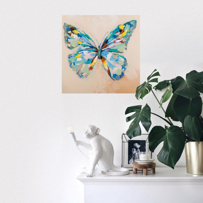 Quadro papillon 60x60cm