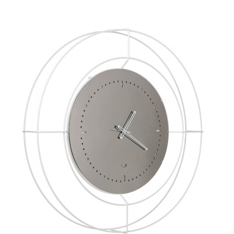 Orologio in acciaio con quadrante specchiato Nudo bianco neve 60cm