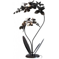 lampada orchidea 2 fiori bronzo 55cm