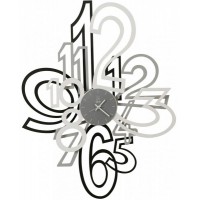 orologio mimic nero-bianco-alluminio 54cm