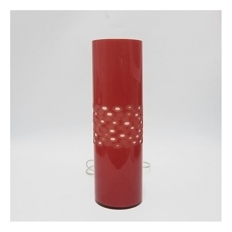 lampada cilindrica rossa 40cm