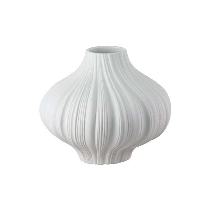 Vaso bianco 26cm plissee