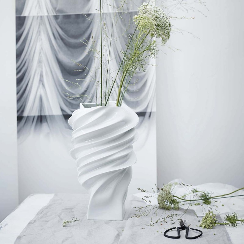 vaso bianco opaco 32cm squall