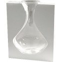 vaso in legno e vetro misura  cm 28 h