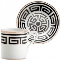 Set 6 tazze caffè con piattino labirinto