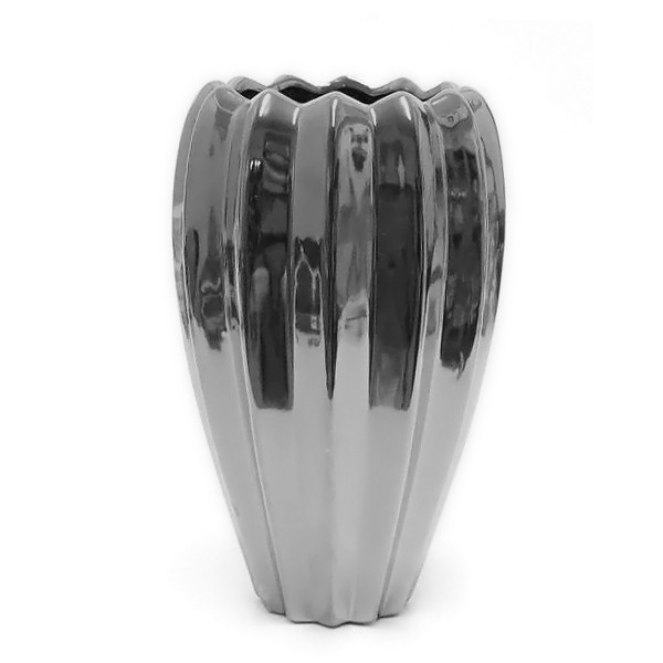 vaso in ceramica argento