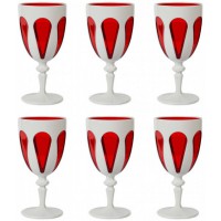 Set 6 calici vino rossi Baci Milano