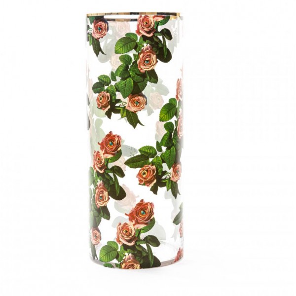 Vaso in vetro rose Toiletpaper