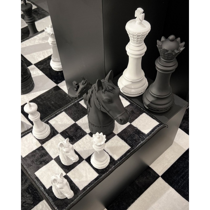 Re Midi bianco 32cm scacchi