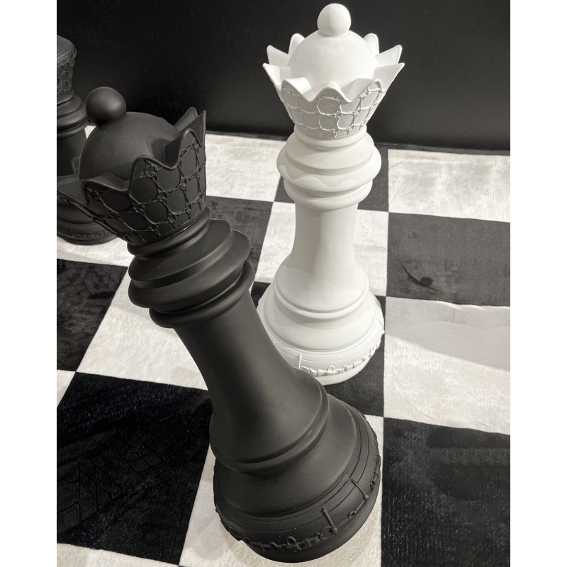 Re Midi bianco 32cm scacchi