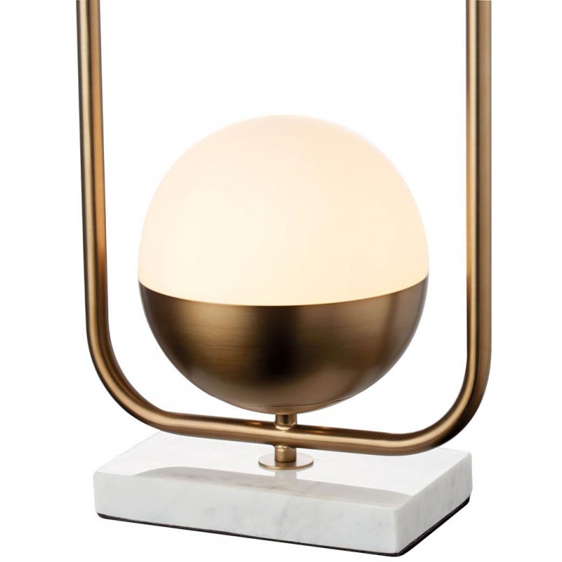 Lampada da tavolo con base in marmo vintage oro