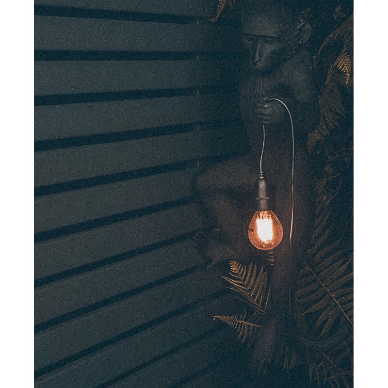 Lampada da muro mano destra da esterno nera monkey lamp