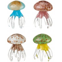 Set 4 meduse decorative in vetro