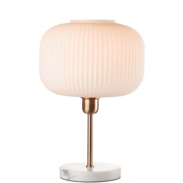 Lampada da tavolo con base in marmo oro