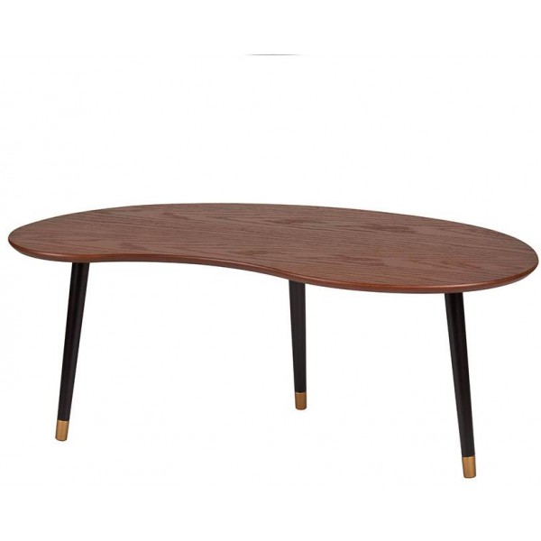 Tavolino ovale in legno e mdf