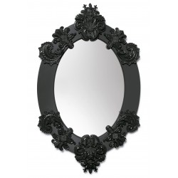 specchio ovale  nero