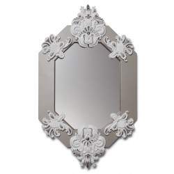 specchio ottagonale  bianco  argento